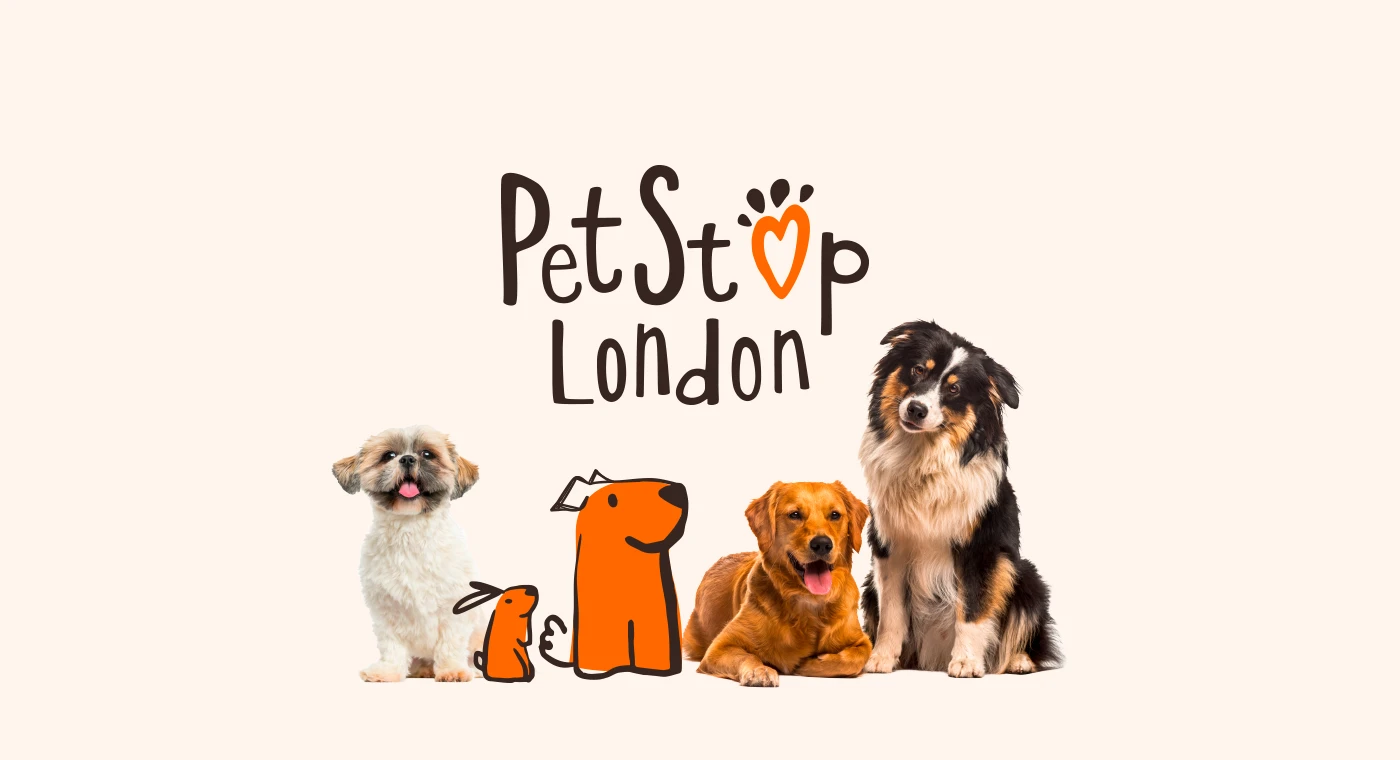 Petstop London. Брендинг для сервісу вигулу собак та “садочку” для домашніх тварин у Лондоні - idealers